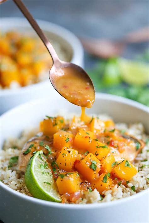 Transfer to a large ziploc bag and add chicken. Mango Chicken with Coconut Rice - Damn Delicious