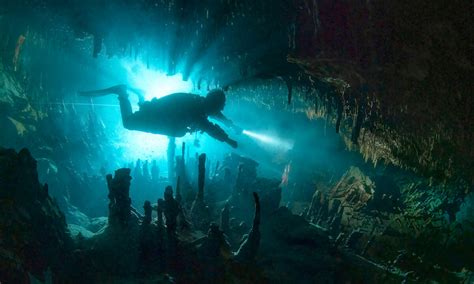 Photographer Captures Otherworldly Mayan Underwater Caves Formed
