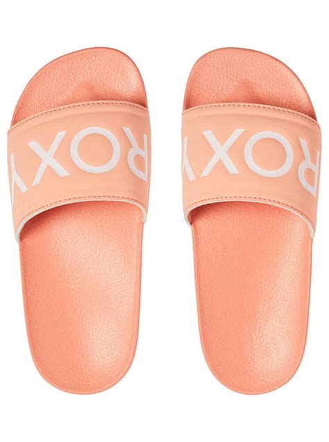 Roxy Girls Slippy Slides Coral Footwear Youth Slides Sequence