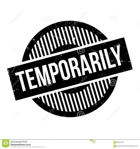 Temporarily Rubber Stamp Stock Photo Image Of Sign Emergency 88231622