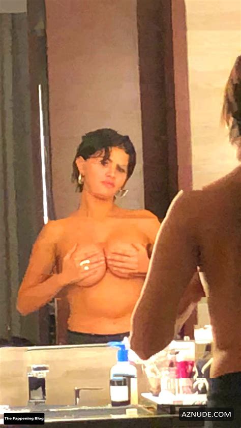 Selena Gomez Sexy Poses Topless Showing Off Her Hot Tits Aznude