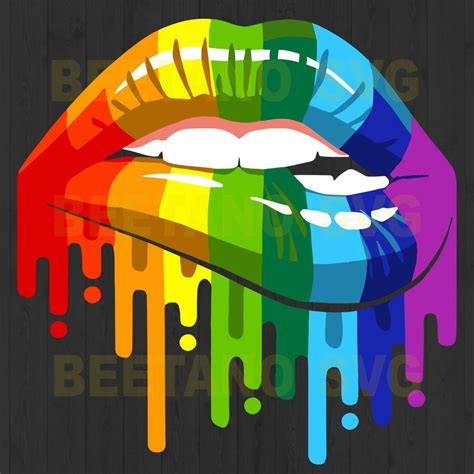 rainbow lips svg files lgbt lips svg files rainbow lips lgbt lesbian gay bisexual svg