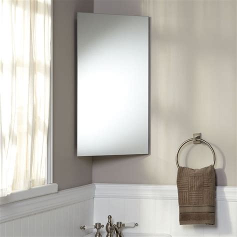 Lowes bathroom mirrors with shelf. Carrington Stainless Steel Corner Medicine Cabinet ...