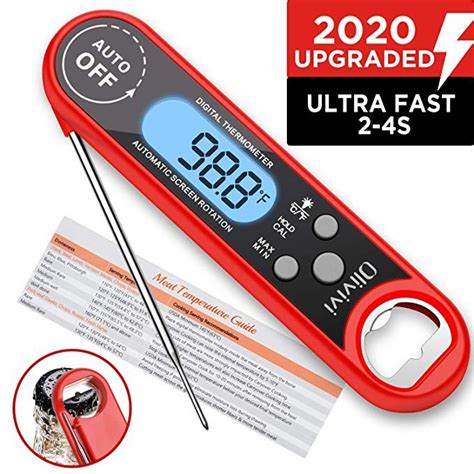 Instant Read Meat Thermometer Olivivi Waterproof Ultra