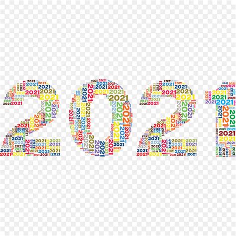 Modern Typography Vector Hd Images Many Colored 2021 Typography In