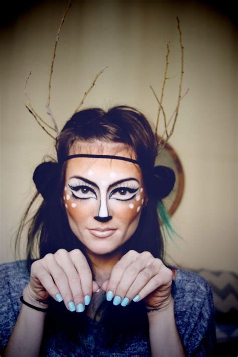Makeup Ideas Woman Deer Forest Nature Inspired Halloween Deer Halloween