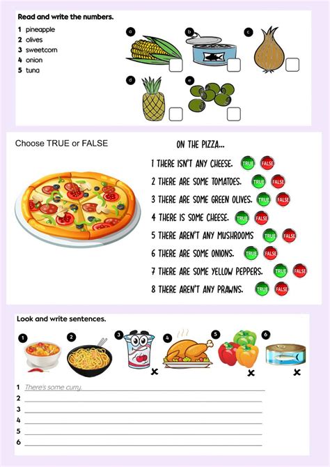 Food Countable Uncountable Nouns Interactive Worksheet
