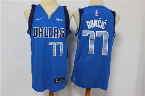 Mens Dallas Mavericks 77 Luka Doncic Blue 2020 Nike City Edition