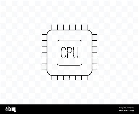 Cpu Processor Icon Vector Illustration Flat Design Stock Vector