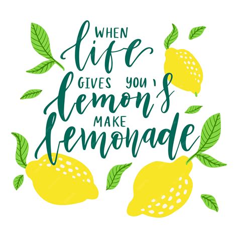Premium Vector Typography Background With Quote When Life Gives You Lemons Make Lemonade
