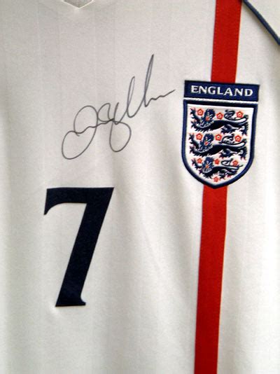 Signed David Beckham England Soccer Shirt Soccerphile