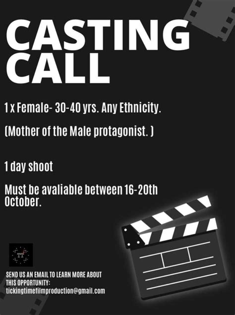 Casting Call 1x Female 30 40yrs Any Ethnicity Mother And Son Relationship South London