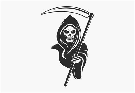 Clip Art Logo Png For Grim Reaper Black And White Free Transparent