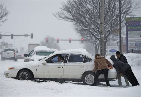 Snowstorm Blasts Plains And Midwest