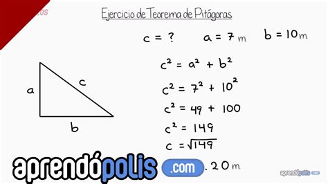 Ejercicio 1 De Teorema De Pitágoras Youtube