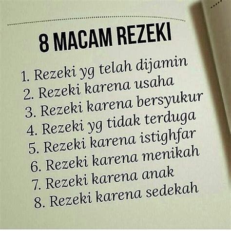 Semoga dalam keadaan sehat yah, tentunya sehat jasmani dan juga sehat rohani. Macam-macam rezeki (Dengan gambar) | Motivasi, Kutipan ...