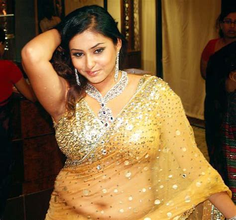 Namitha Hot Boob Navel Show In Yellow Saree Indian Filmy Actress