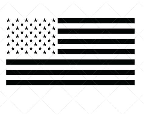American Flag Black And White Svg Cut Files For Cricut And