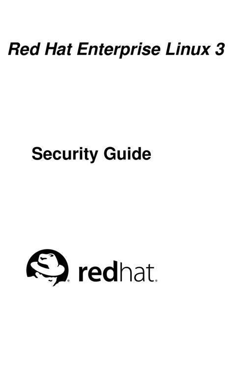 Red Hat Enterprise Linux 3 Security Guide Manual Pdf Download