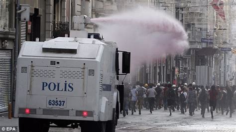 Istanbul Riots Police Use Tear Gas And Water Cannon To Break Up
