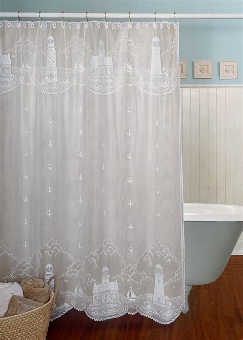 Showing relevant, targeted ads on and off etsy. Heritage Lace Lighthouse Shower Curtain