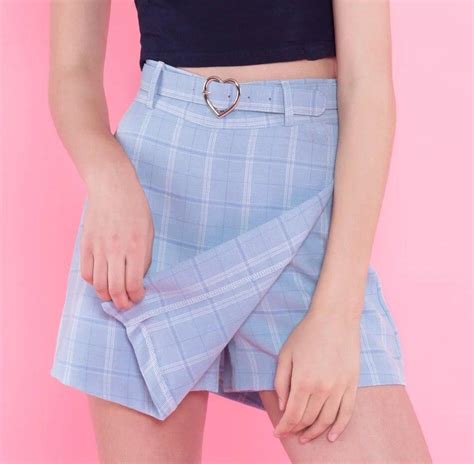 Aesthetic Cute Heart Belt Mini School Skirt Cosmique Studio