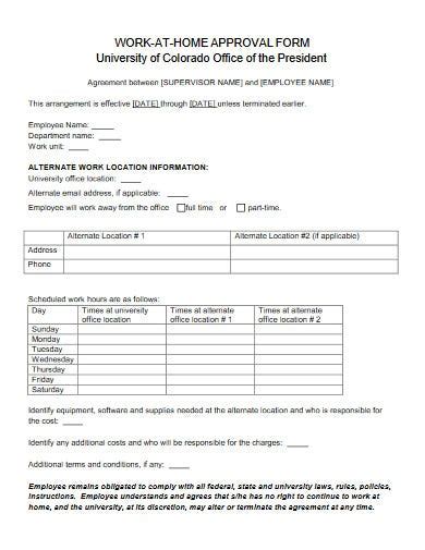 Free 10 Work From Home Application Form Templates In Pdf Ms Word