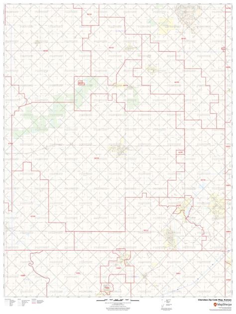 Cherokee Zip Code Map Kansas Cherokee County Zip Codes
