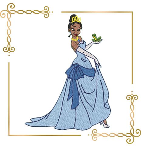 Princess Tiana Disney Embroidery Design To The Direct Etsy