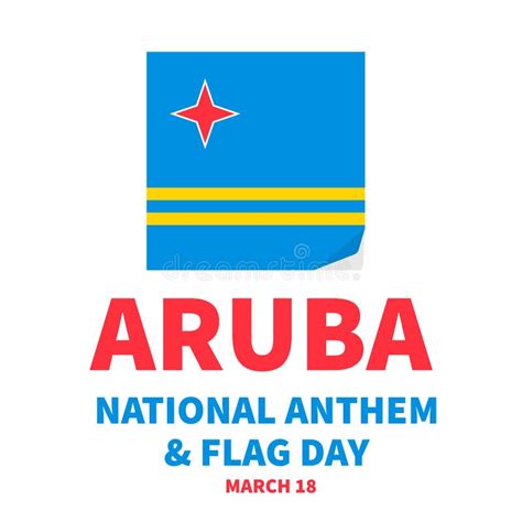 Aruba National Anthem And Flag Day Typography Poster Holiday