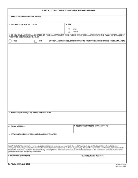 Da Form 3437 Download Fillable Pdf Or Fill Online Department Of The