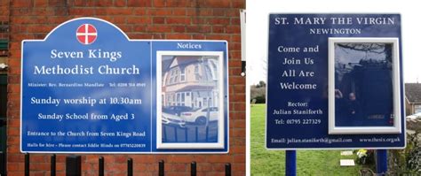 Single Superior External Church Notice Board Signs For Churches
