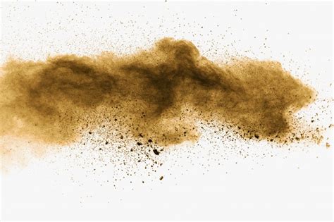 Premium Photo Abstract Deep Brown Dust Explosion On White Background