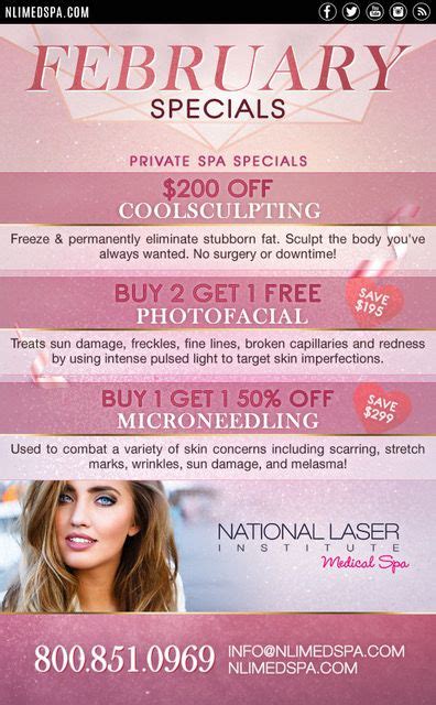Feel Your Best This Valentines Day National Laser Institute Medical Spa Spa Specials Salon
