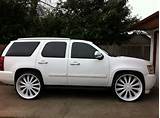 Pictures of White Tahoe White Rims