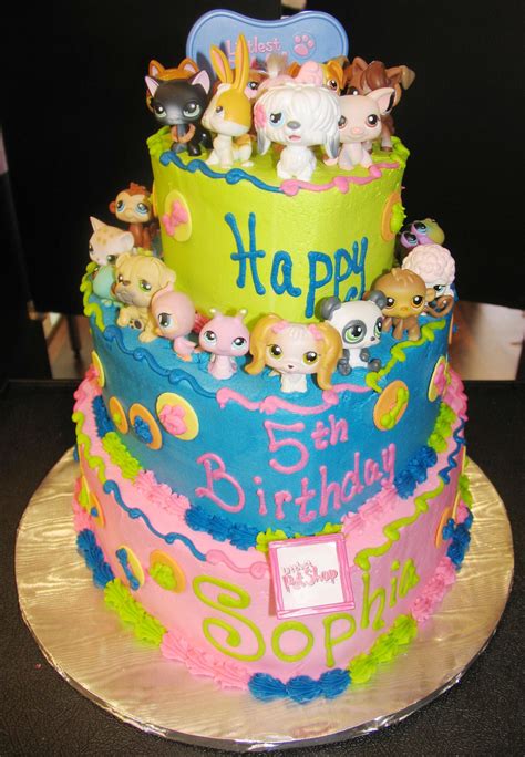 Custom Designed Littlest Pet Shop Themed Cake For My Daughters 5th