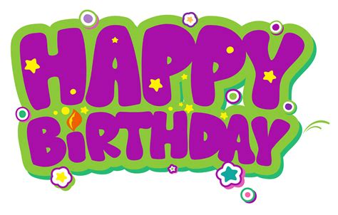 Words Clipart Happy Birthday Words Happy Birthday Transparent Free For
