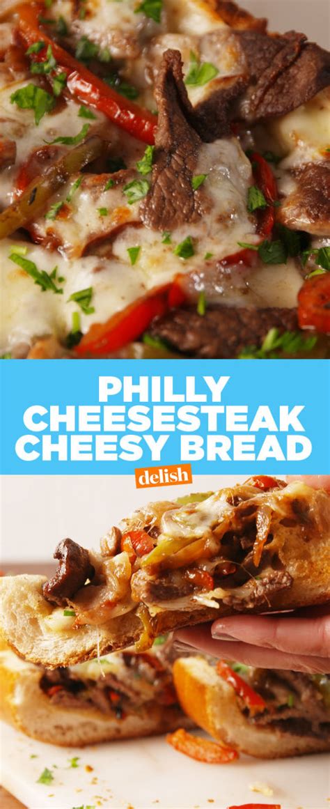 All about the philly cheesesteak sandwich. Best Philly Cheesesteak Cheesy Bread Recipe - How to Make ...