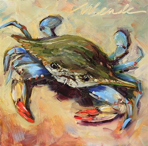 Blue Crab 2 Mobile Artwork Viewer Crab Painting Crab Art