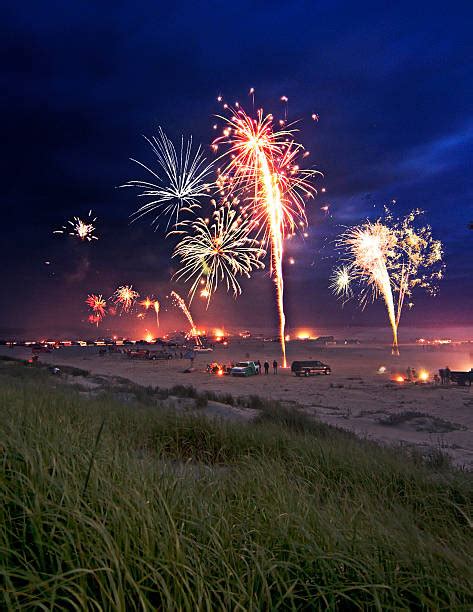Beach Fireworks Stock Photos Pictures And Royalty Free Images Istock