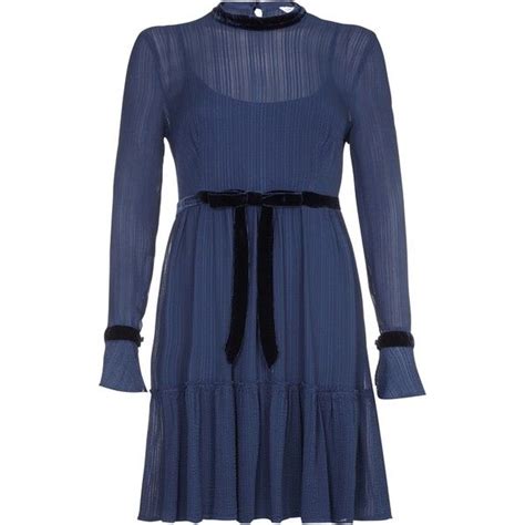 Ghost Delany Dress Slate Blue £50 Liked On Polyvore Featuring