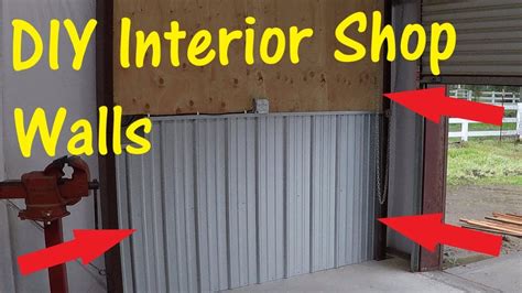 Diy Corrugated Metal And Plywood Interior Walls For Metal Building