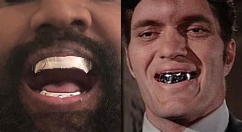 Kanye West Debuts Us850k Titanium Teeth Reportedly Inspired By A James Bond Villain