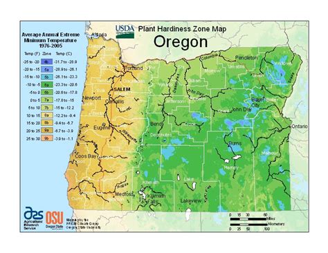 Oregon Usda Plant Hardiness Zone Map Ray Garden Day
