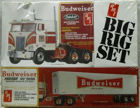 Amt 125 Big Rig Set Budweiser Peterbilt Tractor And Fruenhauf Trailer