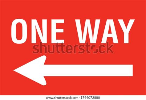 One Way Left Sign Warning Stock Vector Royalty Free 1794072880