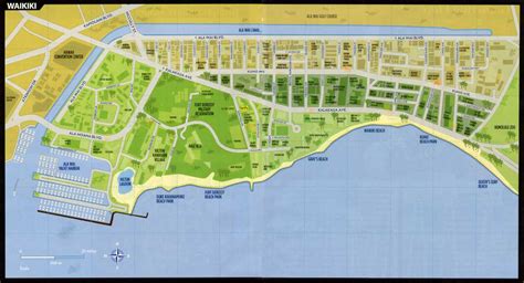 Printable Map Of Waikiki Travel Guide Adams Printable Map