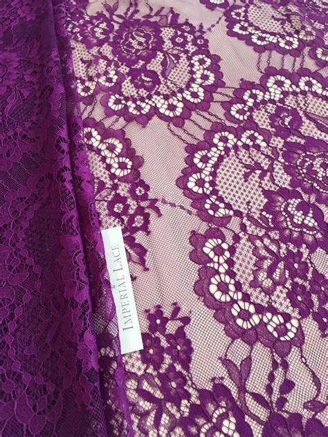 Purple Lace Fabric Wedding Lace Lingerie Lace Spitzenstoff Etsy