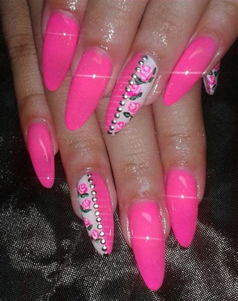85 Hot Pink Nail Art Designs For Girls