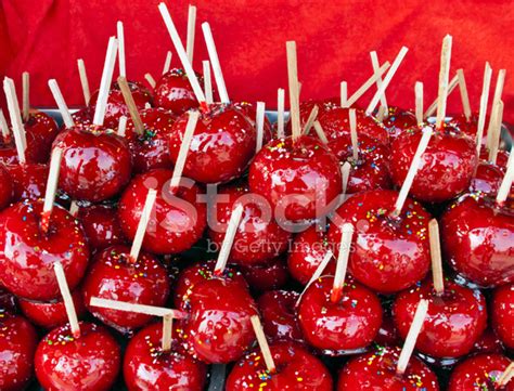 Red Candy Apples Stock Photos